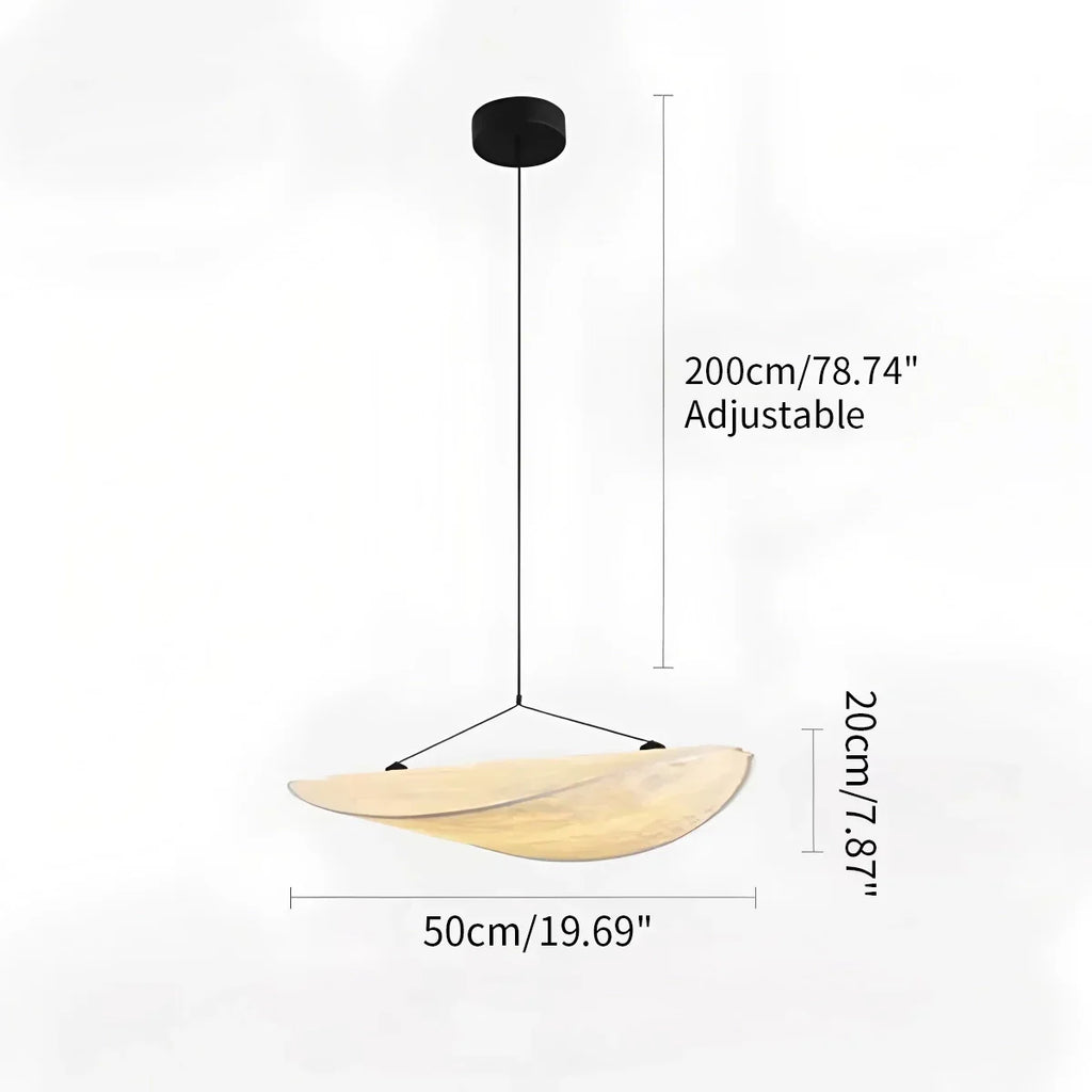 Zen umělecká závěsná lampa Cloud Silk do obývacího pokoje, lampa ve tvaru bramborové lupínky