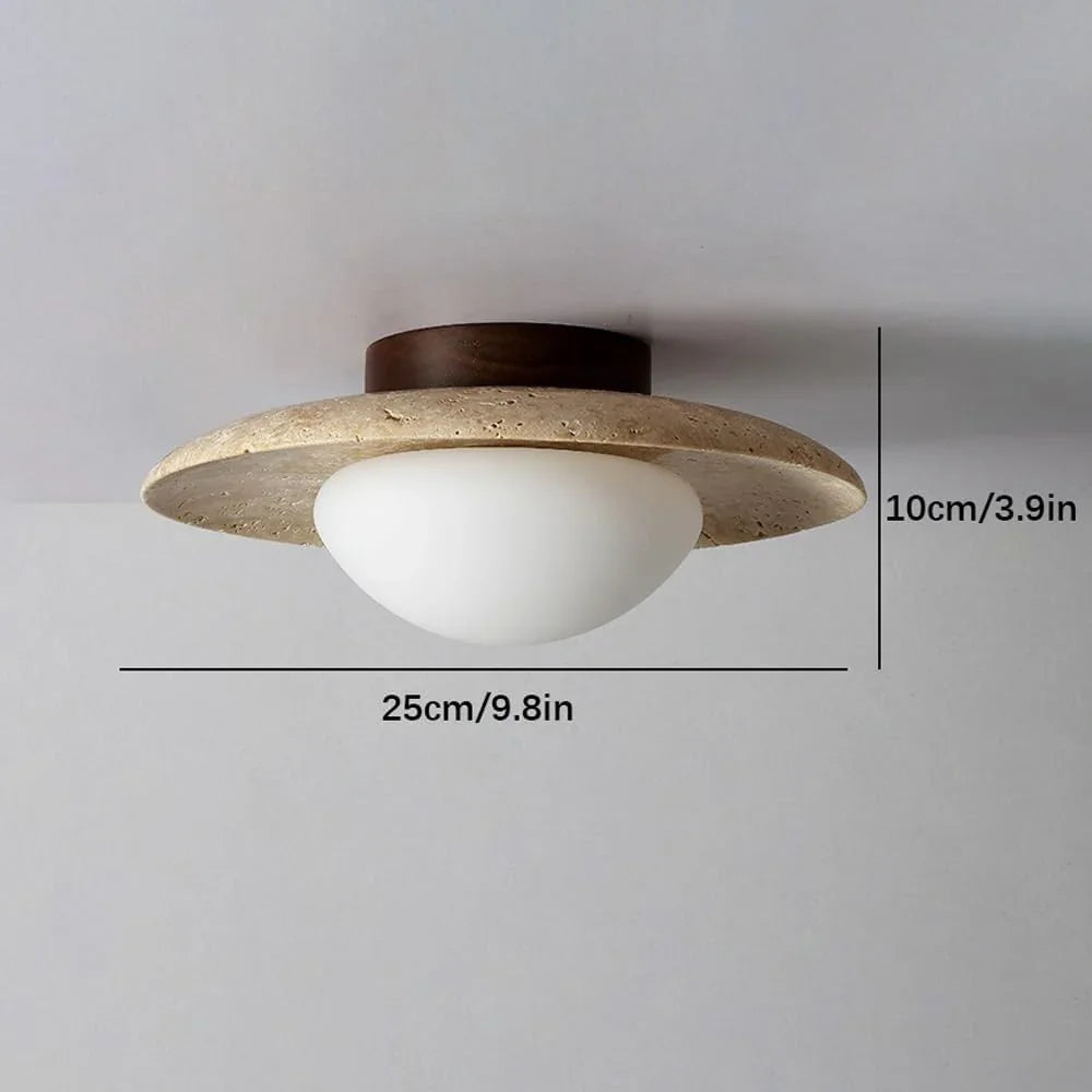 Stone Disc Flush Ceiling Light | Ormexis