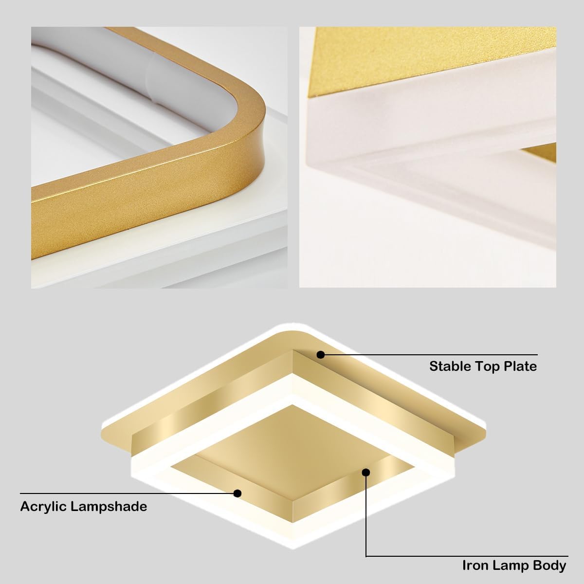 Podwójna geometryczna lampa sufitowa LED | Ormexis