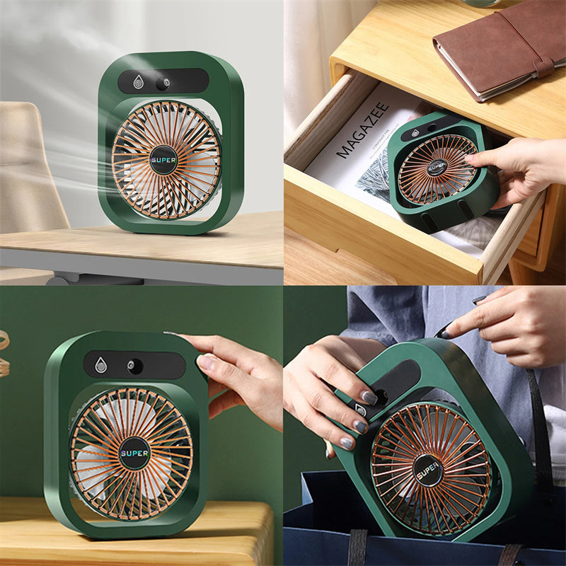 Ventilatore nebulizzatore portatile AquaFlow per raffreddamento personale