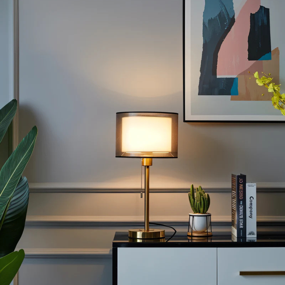 Smoked Linen Table Lamp | Ormexis