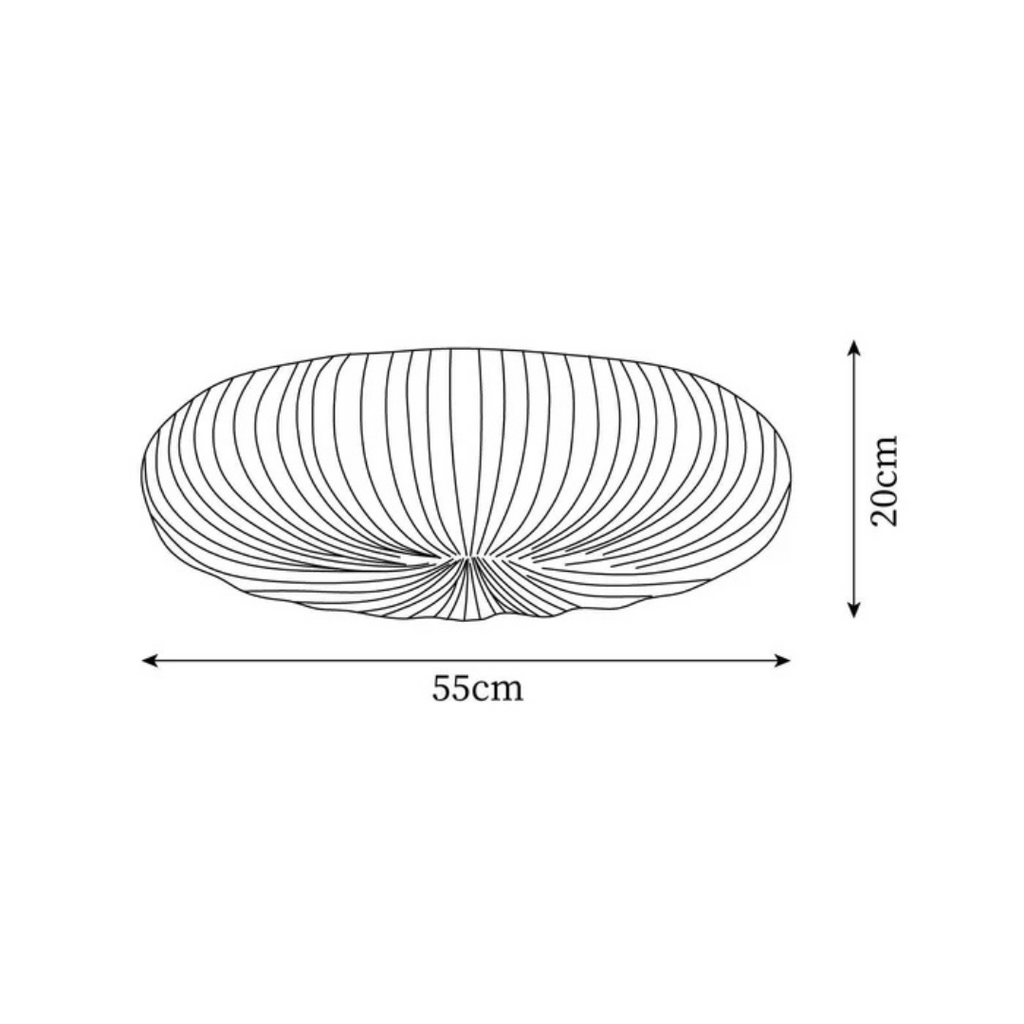 Sculptural Pleated Shell Ceiling Light | Ormexis