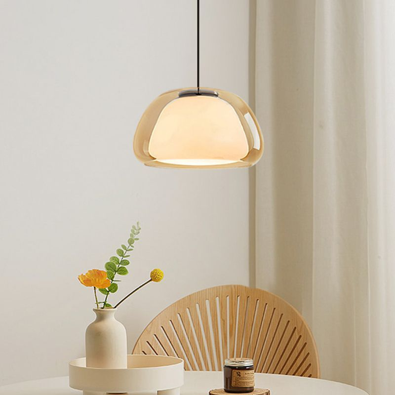Aurora melkeglass pendellampe for moderne takdekorasjon