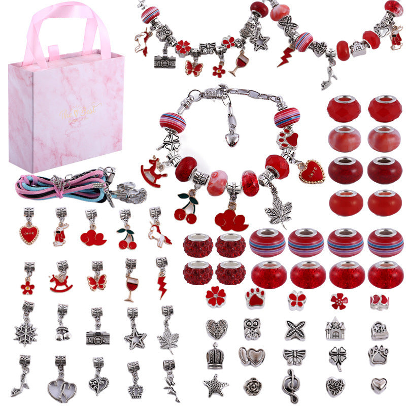 NovaJoy Girls Charm Bracelet Craft Kit For Creative Fun