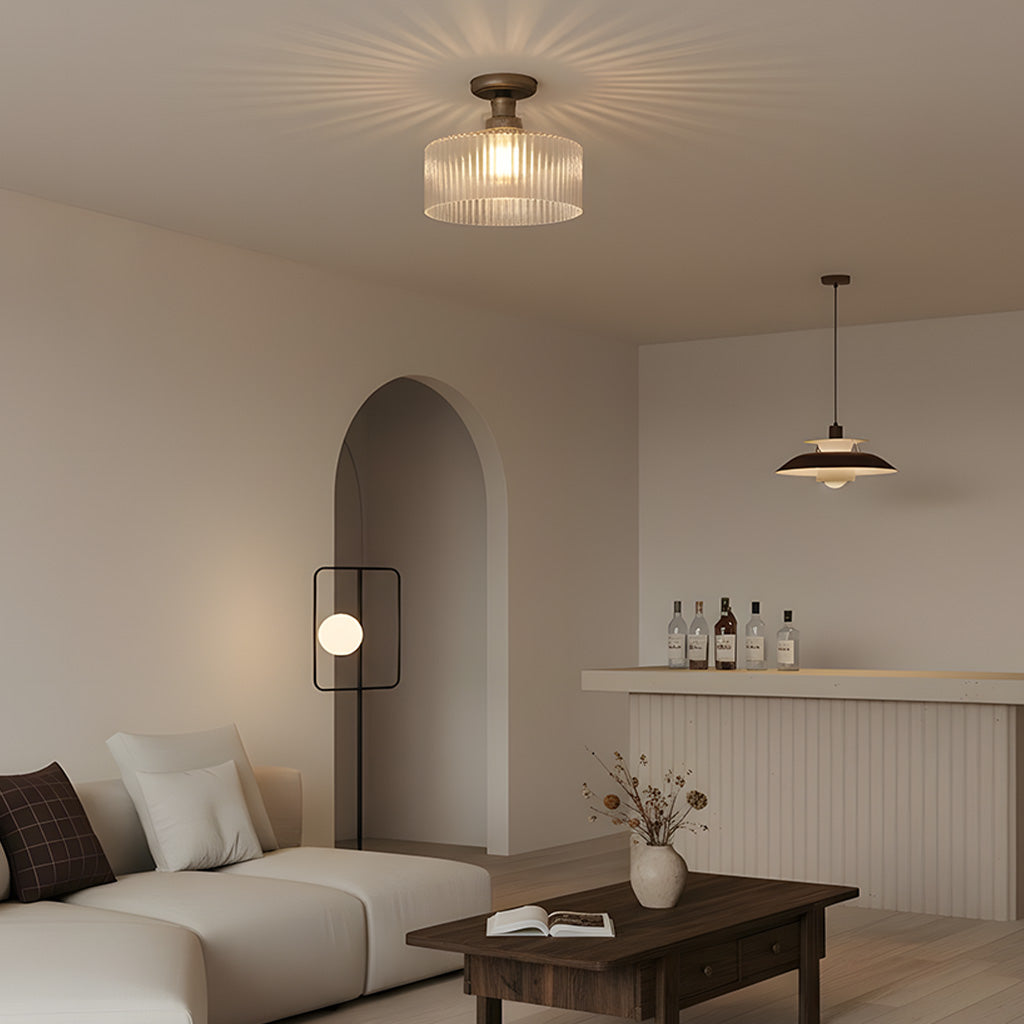 Transitional Glass Ceiling Lamp | Ormexis