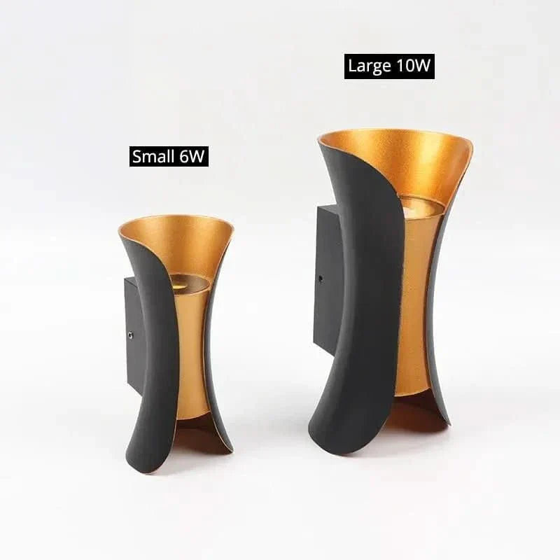 Lámpara de pared exterior arqueada LED LumaCurve IP65 resistente a la intemperie