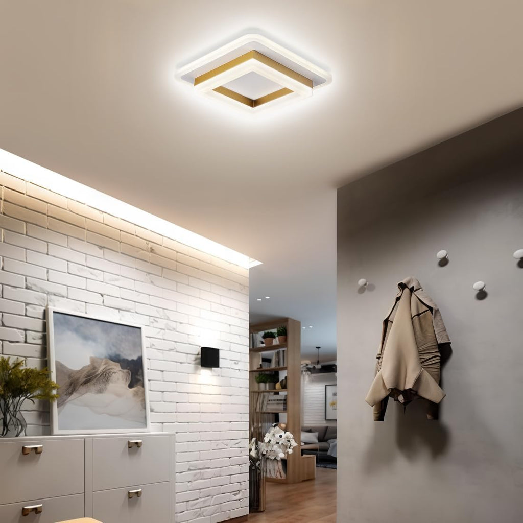 Podwójna geometryczna lampa sufitowa LED | Ormexis