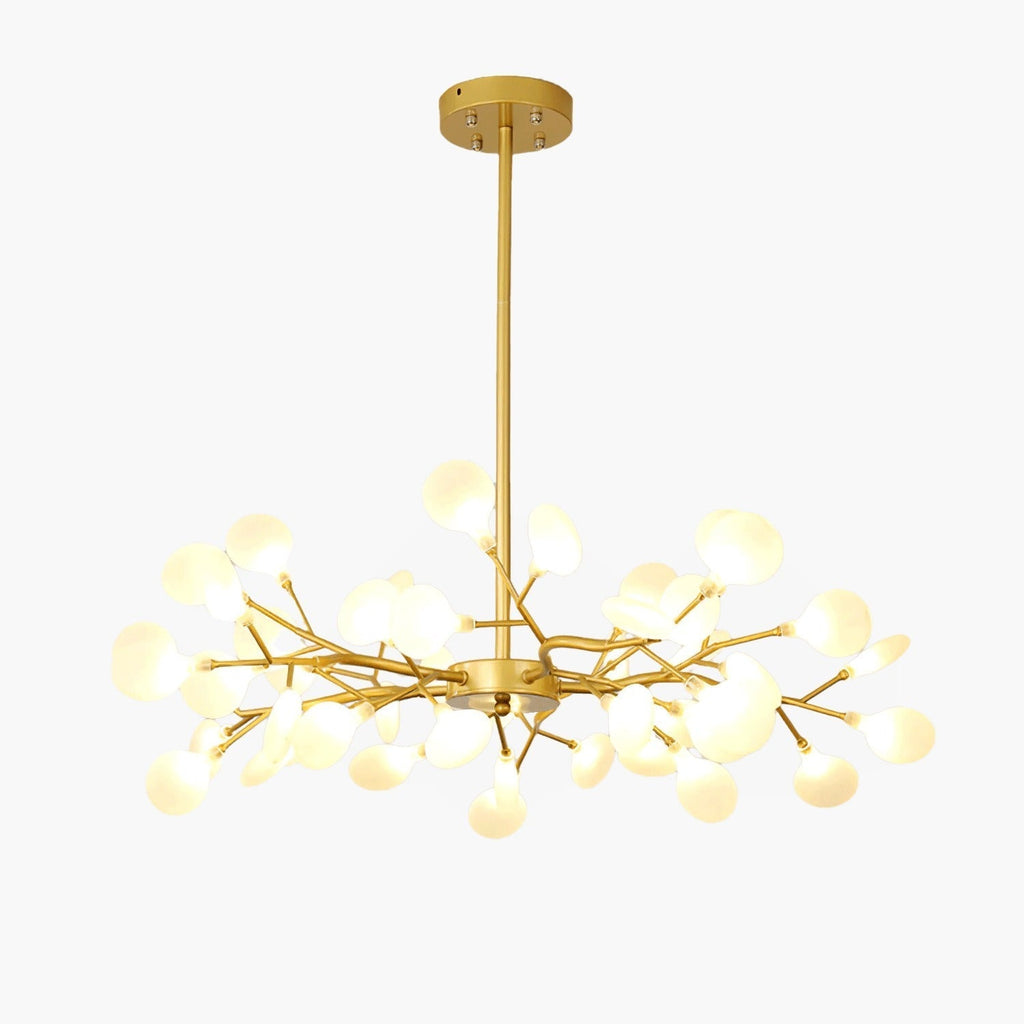 Firefly Sputnik LED lysekrone i stjerneburst-design for varmt stemningslys