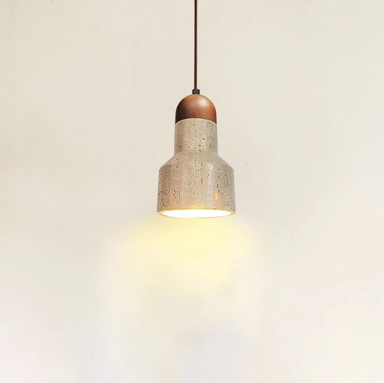 Lámpara Colgante Solena de Travertino para Hogares Modernos