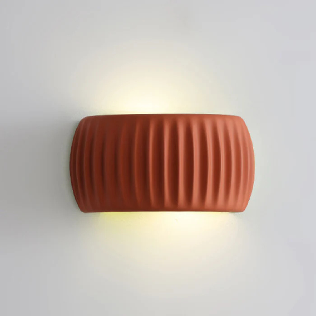 Minimal Ribbed Cylinder Wall Light | Ormexis