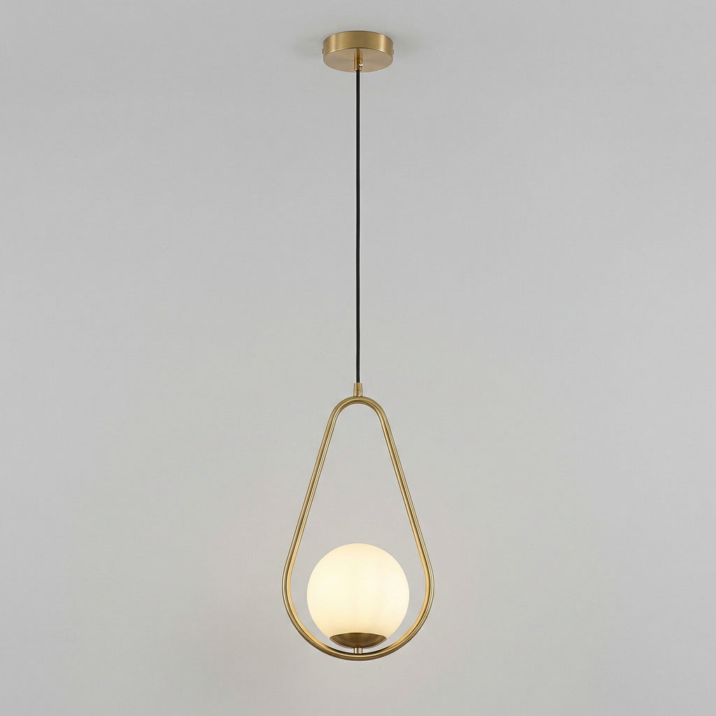 Nordische goldfarbene minimalistische Pendelleuchte | Ormexis