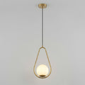 Nordische goldfarbene minimalistische Pendelleuchte | Ormexis