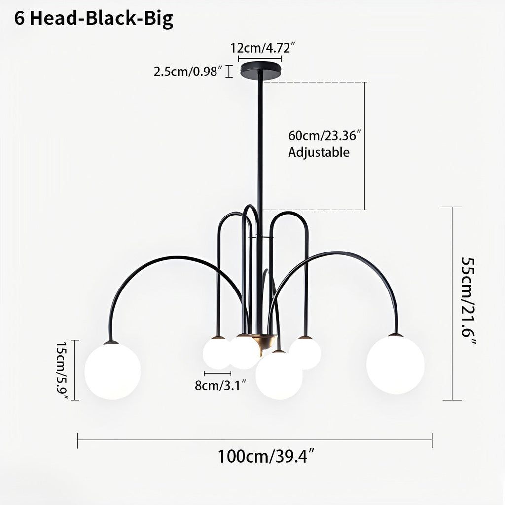 Avi Glass Chandelier With Double Layer Design Contemporary Ceiling Light