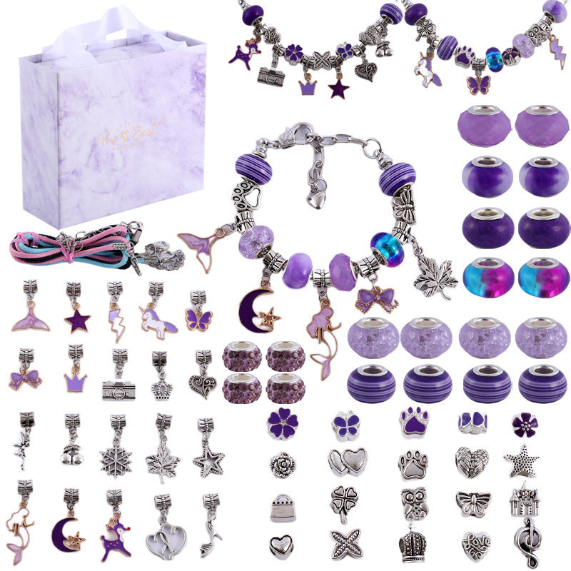 NovaJoy Girls Charm Bracelet Craft Kit For Creative Fun