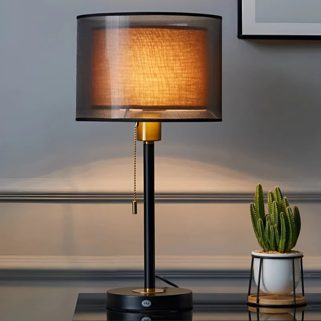 Smoked Linen Table Lamp | Ormexis