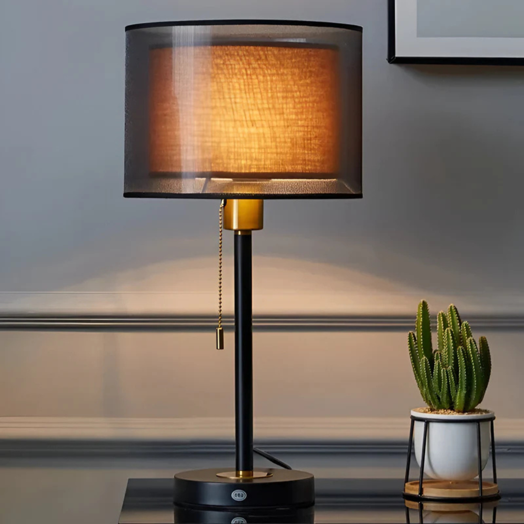 Smoked Linen Table Lamp | Ormexis
