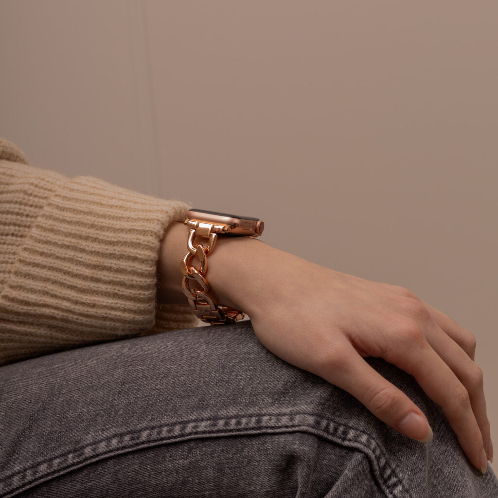Apple Watch Rose Gold Stainless Chain Band Bracelet