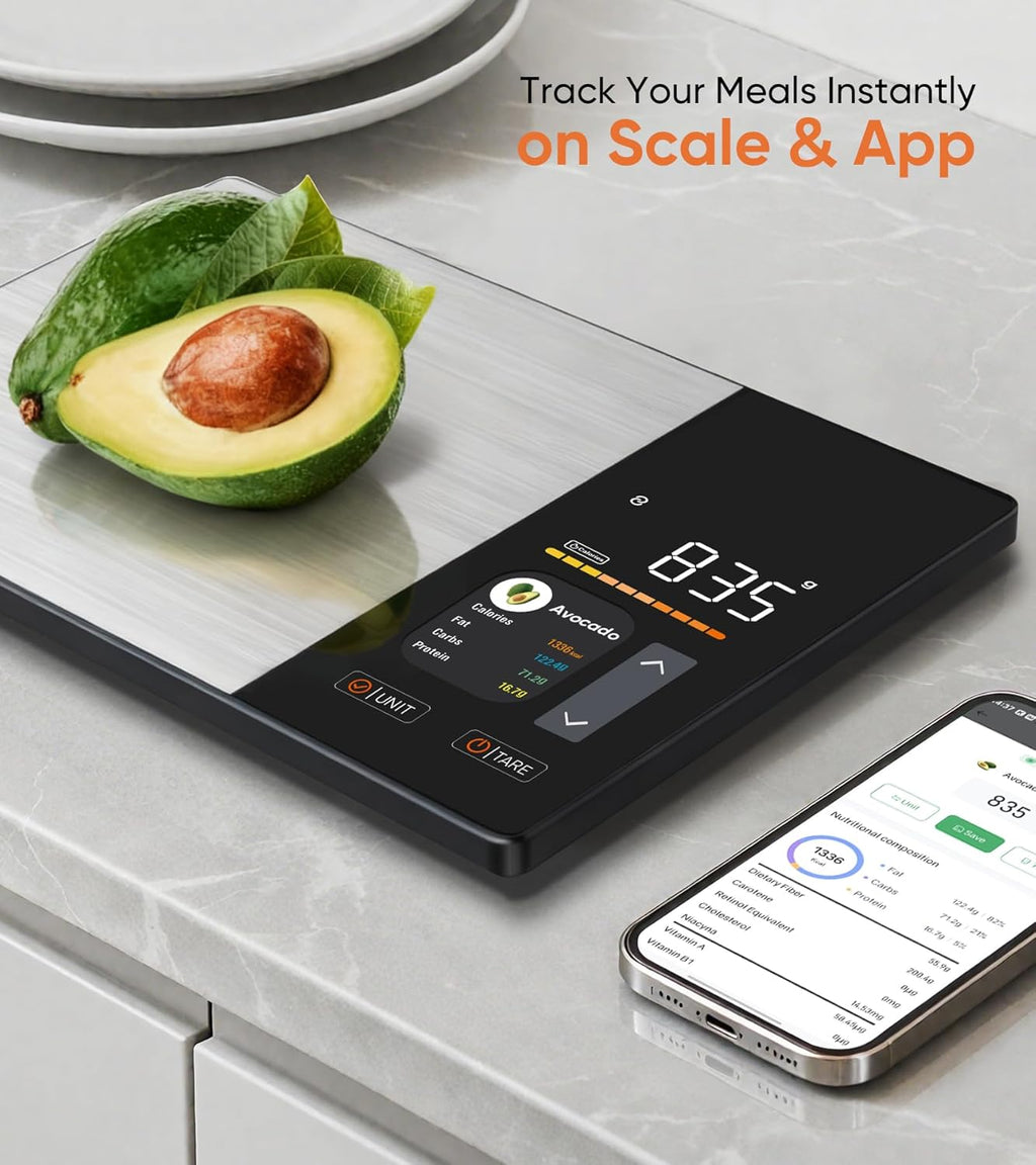 Balance nutrition intelligente : écran TFT, synchronisation avec application pour le suivi des calories et des macronutriments