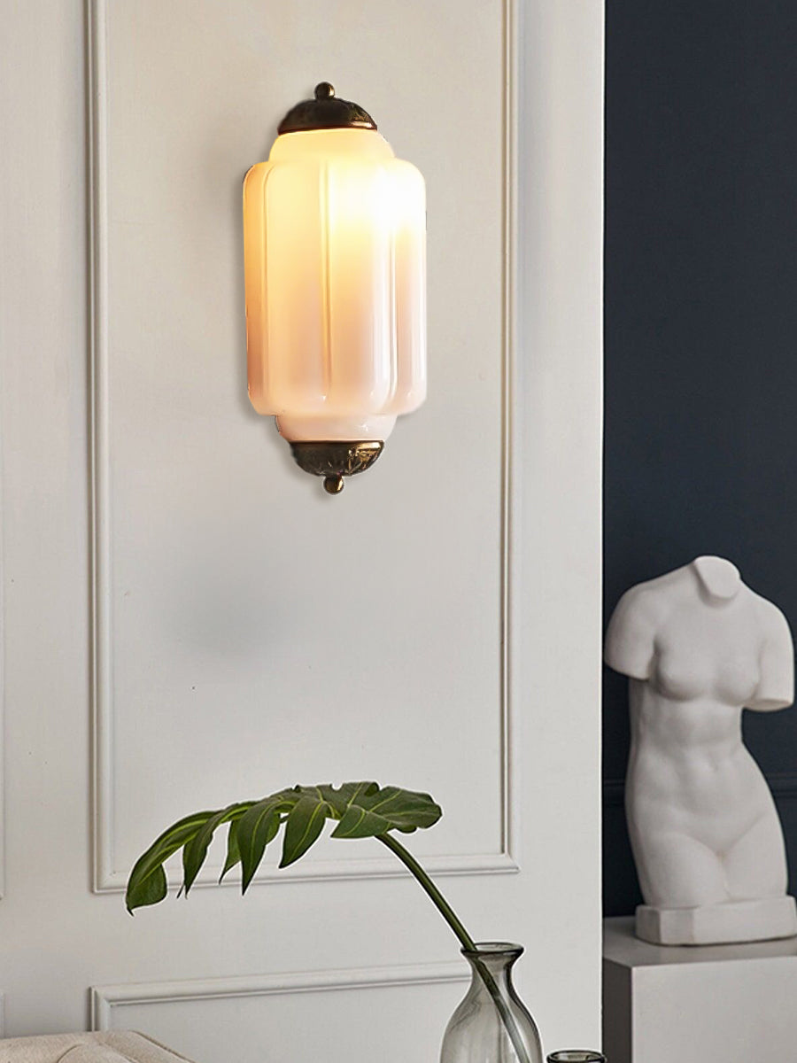 Ribbed Glass Capsule Wall Light | Ormexis