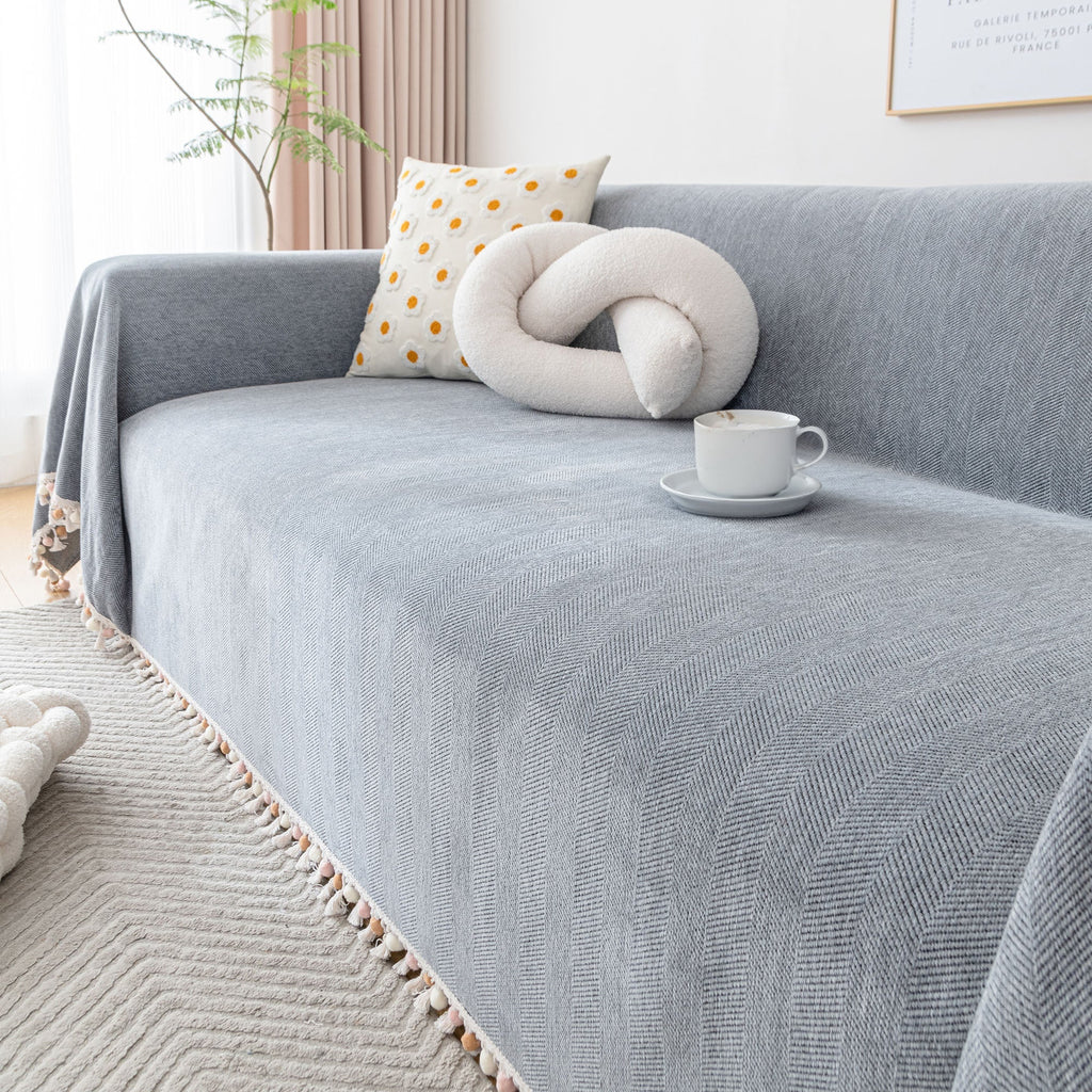 Herringbone Tassel Sofa Cover | Ormexis