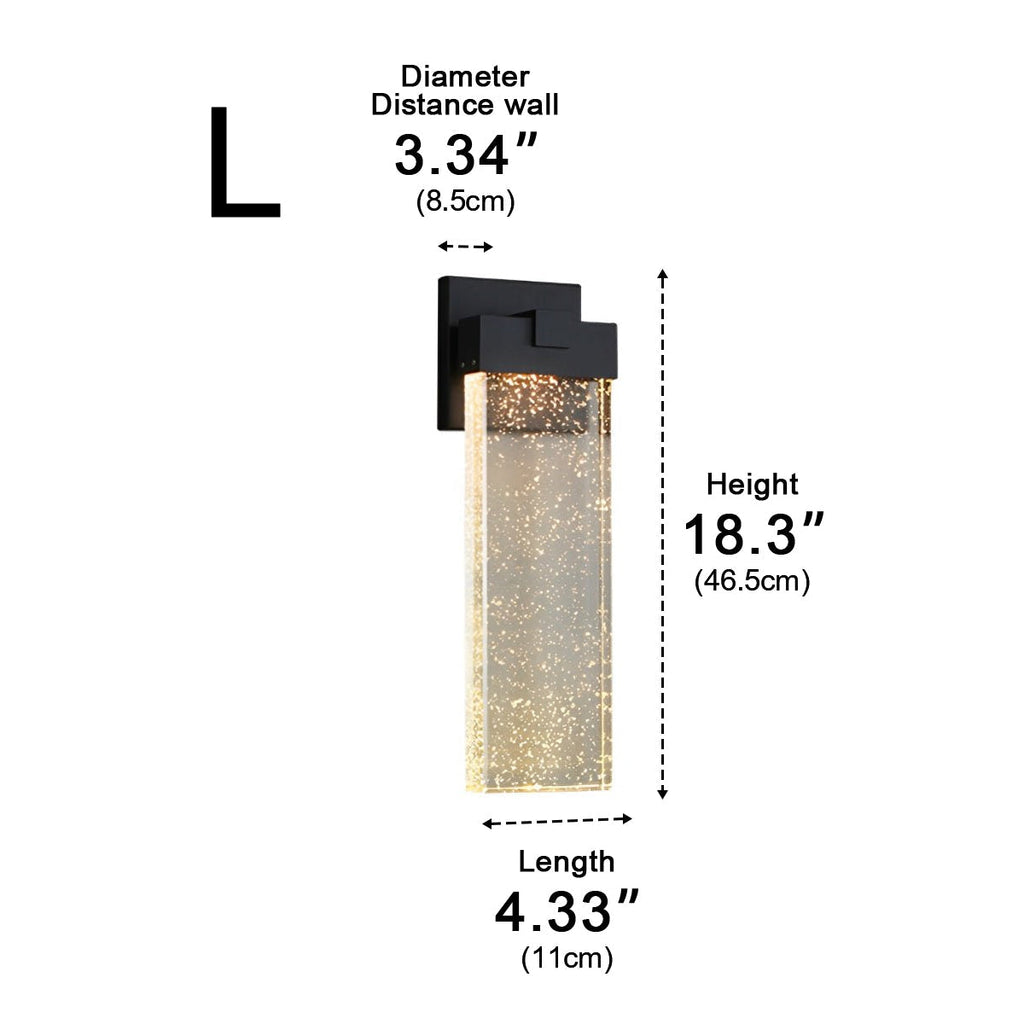 Clear Glass Column Wall Light | Ormexis