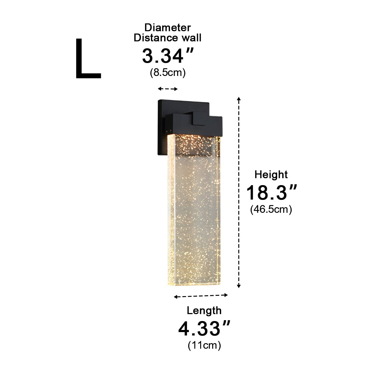 Clear Glass Column Wall Light | Ormexis