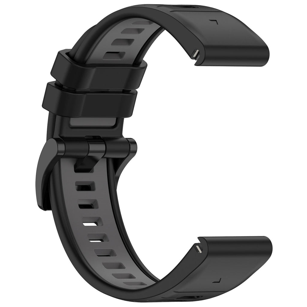 Sportovní řemínek Garmin Fenix 5/6 s přezkou černý a šedý