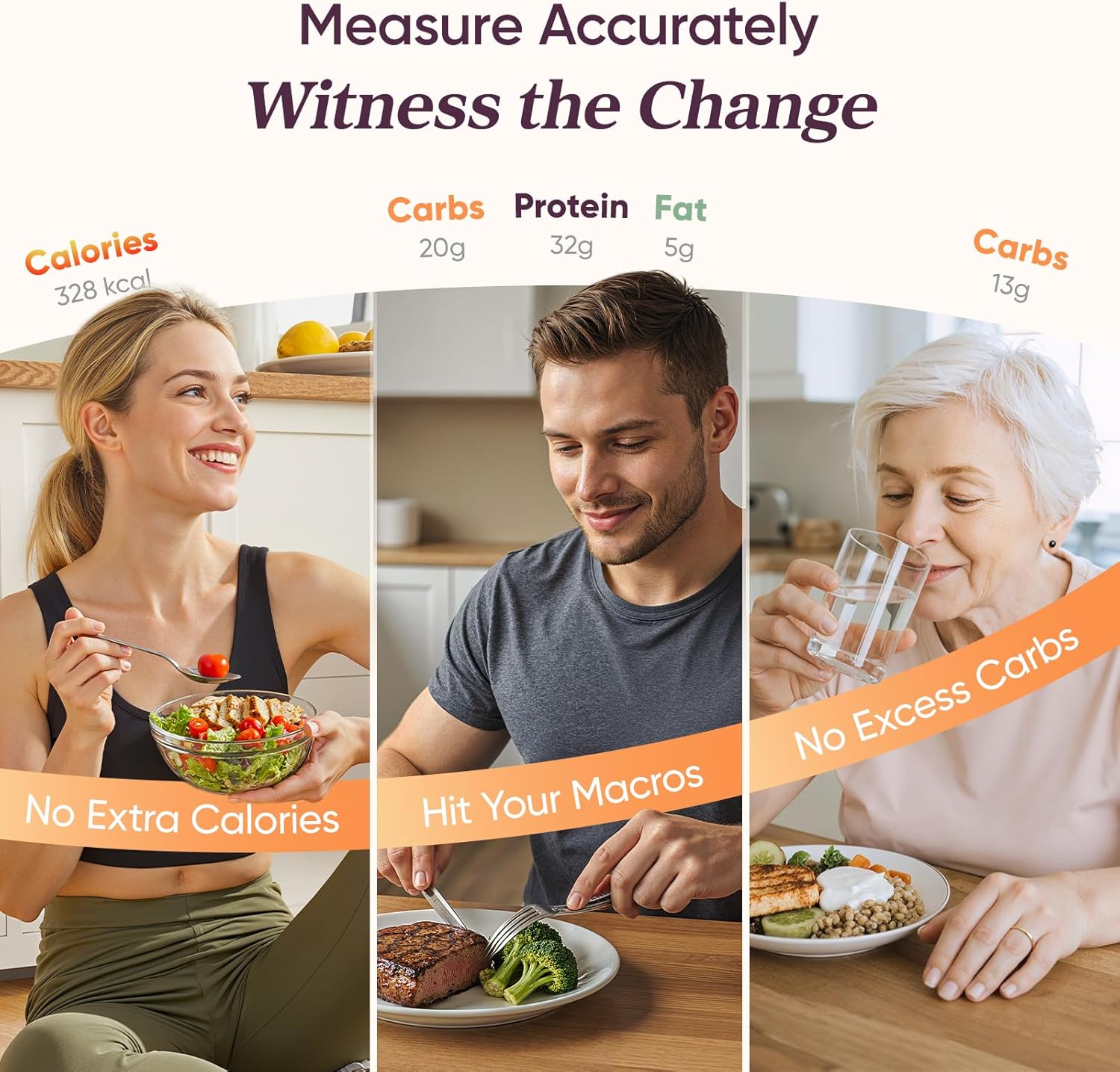 Balance de cuisine intelligente pour des données nutritionnelles précises et la préparation des repas