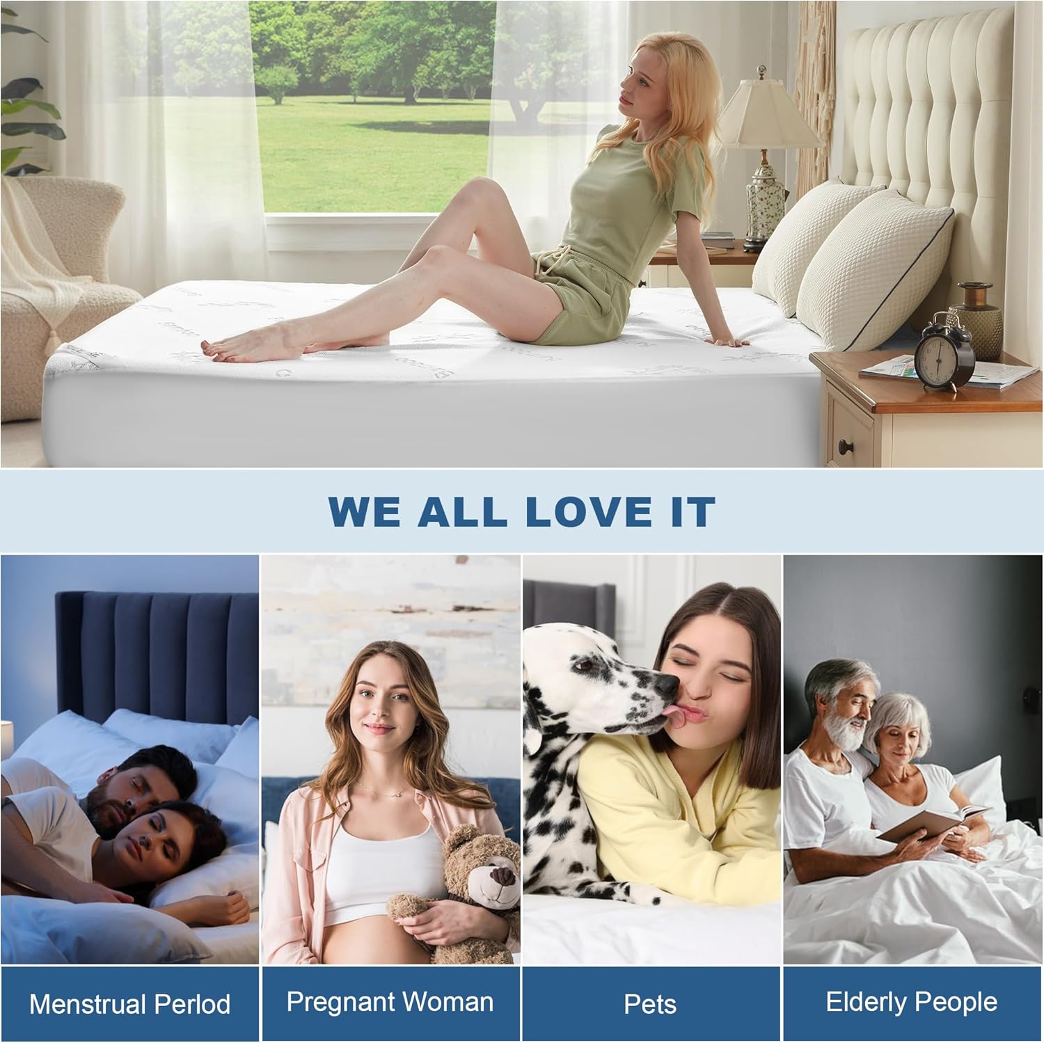EcoGuard Mattress Protector That Is Waterproof With Bamboo Viscose Cover