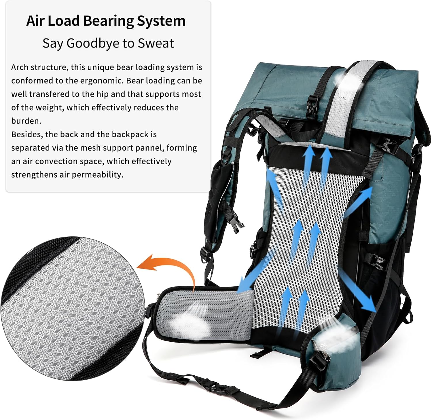 Adventure Gear 50L Hiking Pack With Internal Frame For Mountain Climbing And Camping - Ormexis