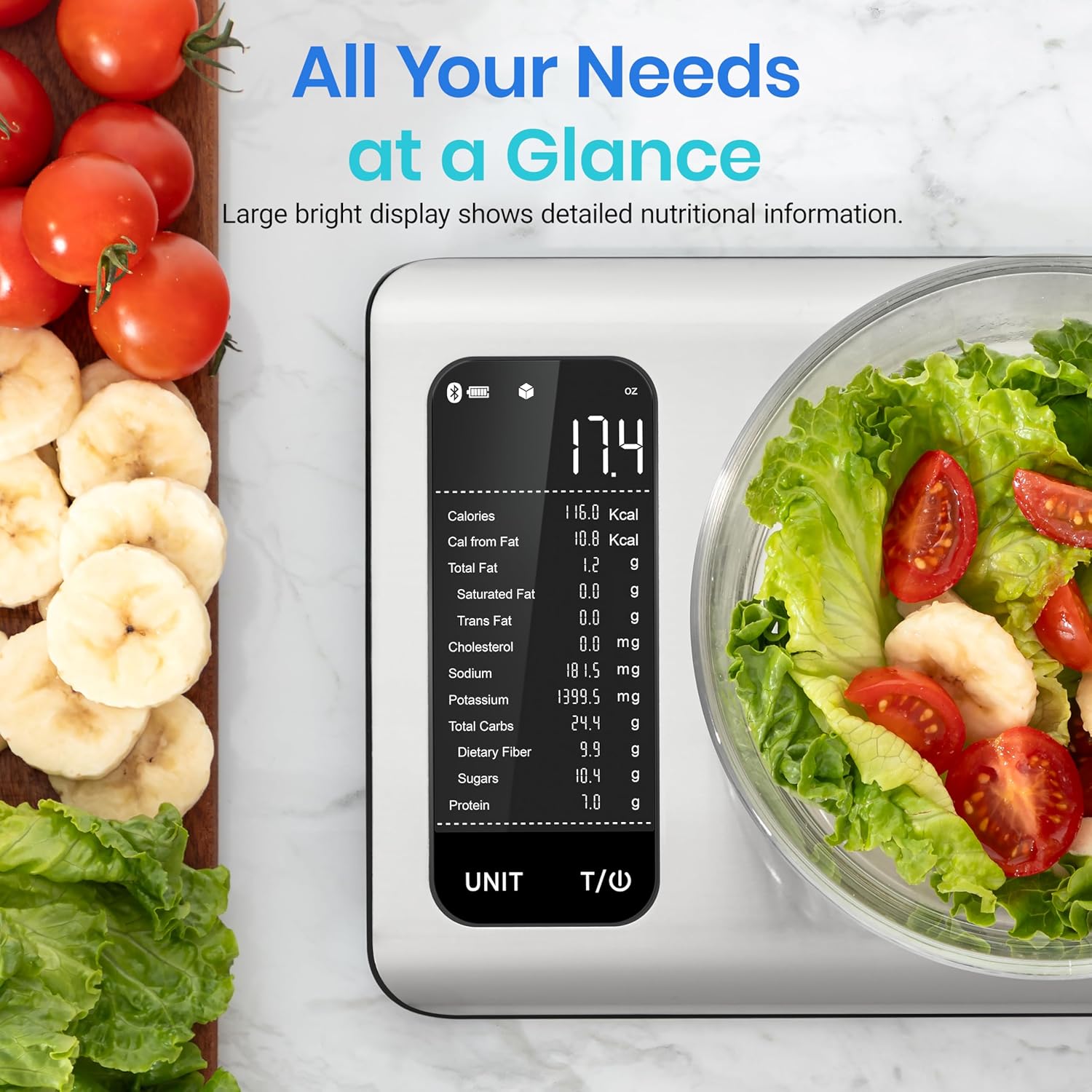 Balance de calcul nutritionnel Precision Pro pour une cuisine saine et la gestion du poids