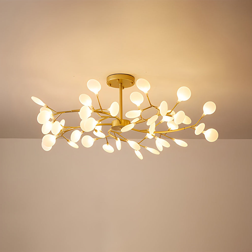 Firefly Sputnik LED lysekrone i stjerneburst-design for varmt stemningslys