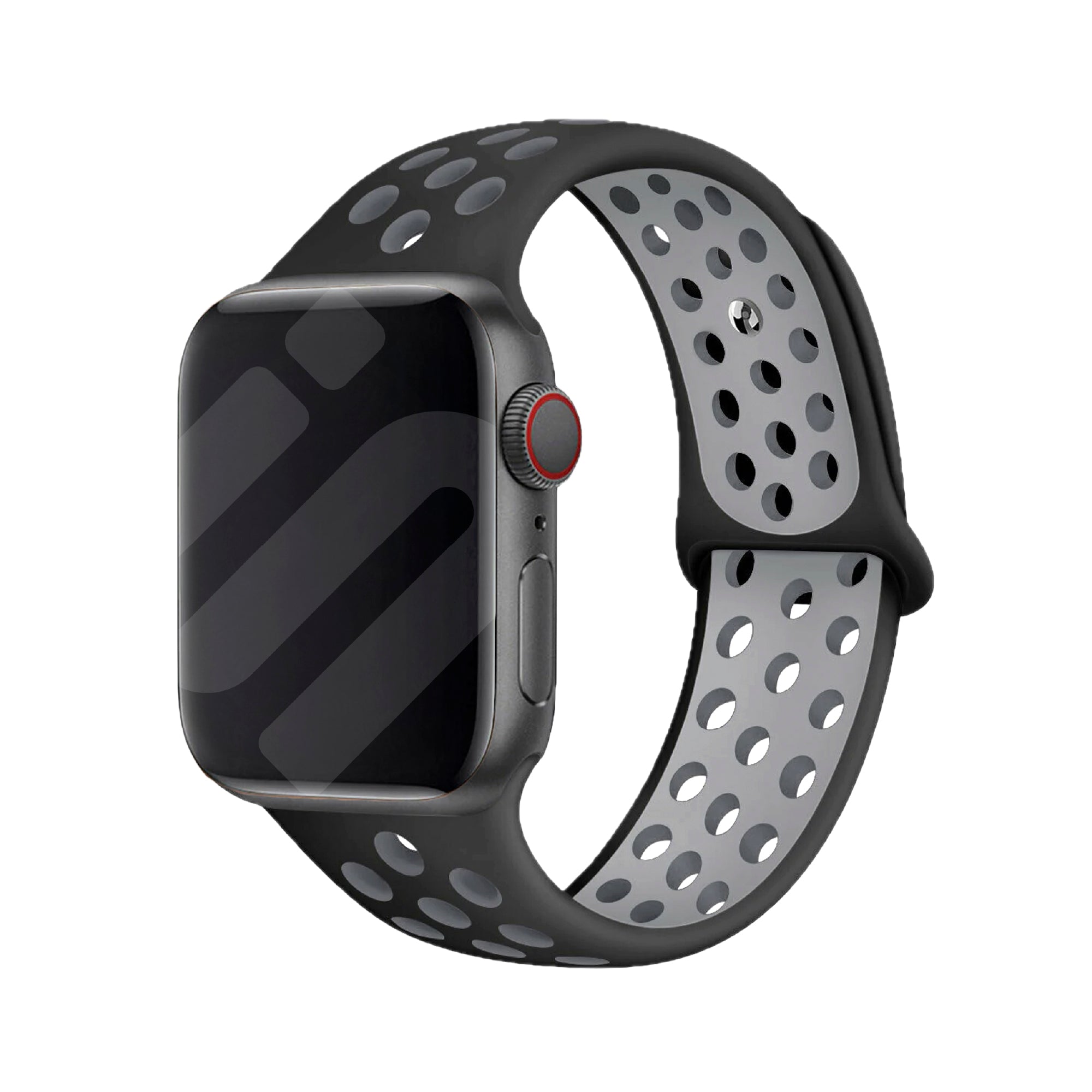 Náhradní sportovní řemínek Apple Watch černošedý