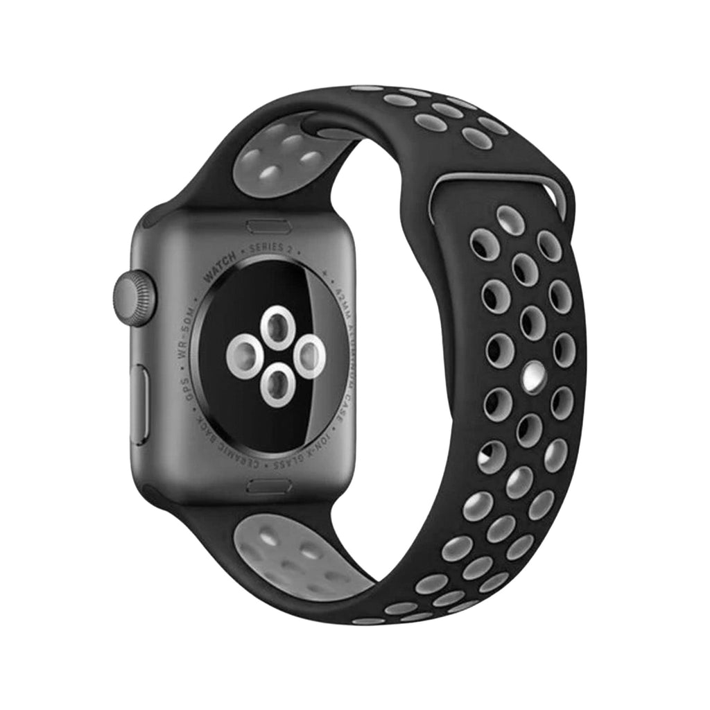 Náhradní sportovní řemínek Apple Watch černošedý