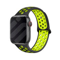 Sportarmbånd til Apple Watch i gule og sorte nuancer