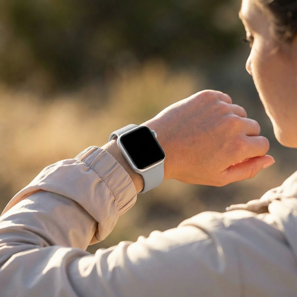 Grey Silicone Strap Compatible With Apple Watch Durable Lightweight Band
