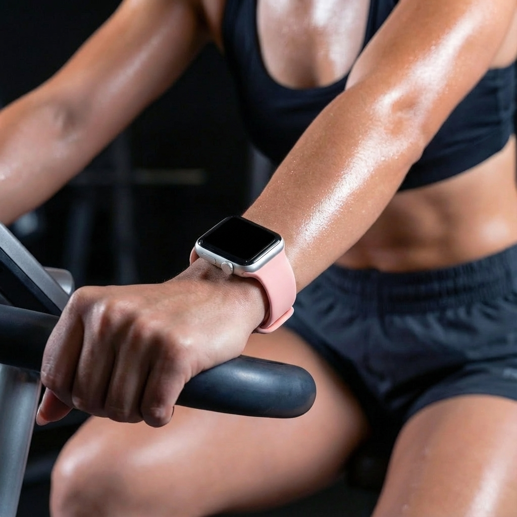 Pulseira de Silicone Rosa Compatível com Apple Watch