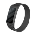 Fitbit Charge 4用ブラックミラネーゼストラップ交換用