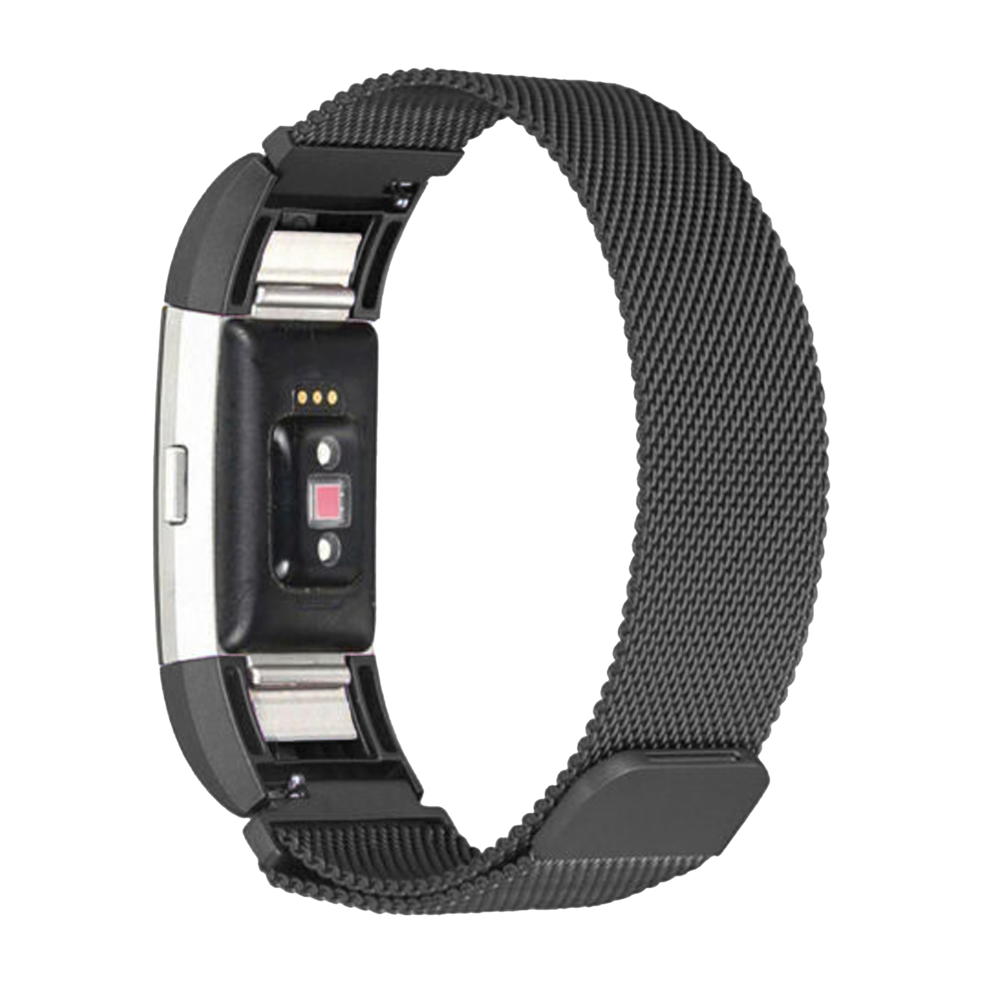 Fitbit Charge 4用ブラックミラネーゼストラップ交換用