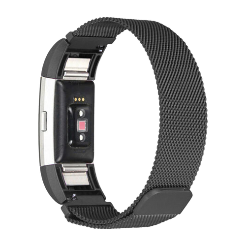 Black Milanese Strap Replacement For Fitbit Charge 4