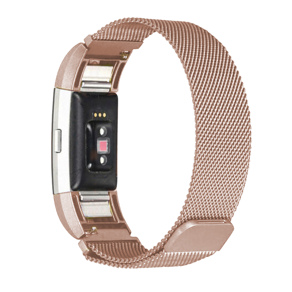 Rosaguldfarvet Milanese-rem til Fitbit Charge 4 urrem