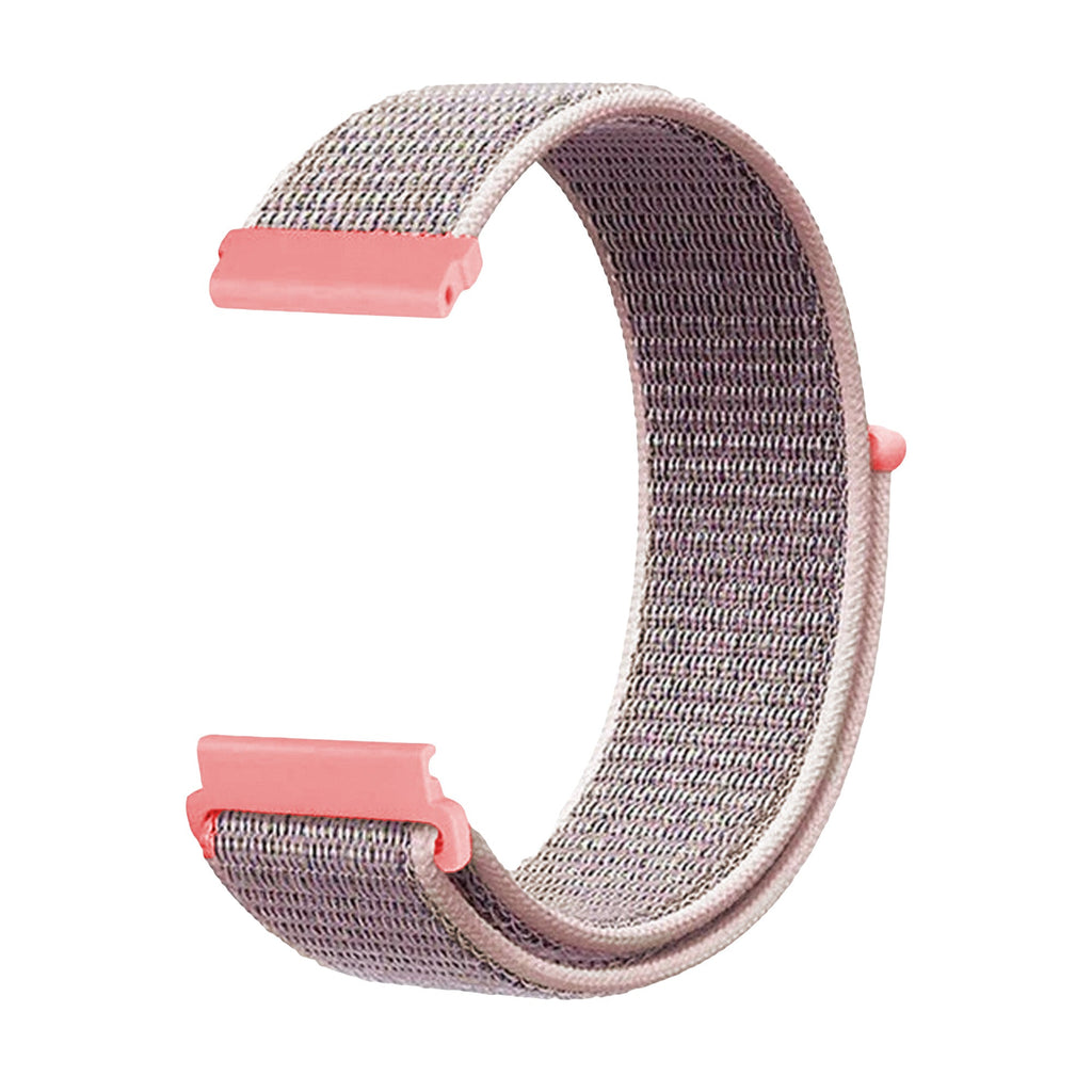 Cinturino di ricambio in nylon grigio e rosa per Fitbit Versa 3