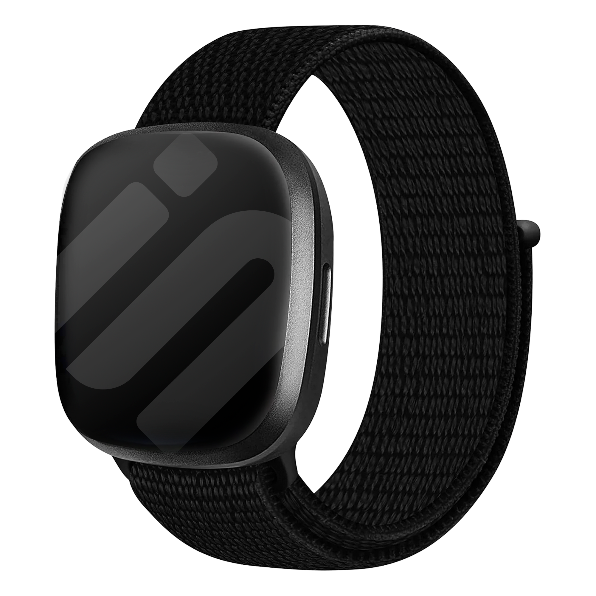Nylon Strap Black For Fitbit Versa 3 Smartwatch Band