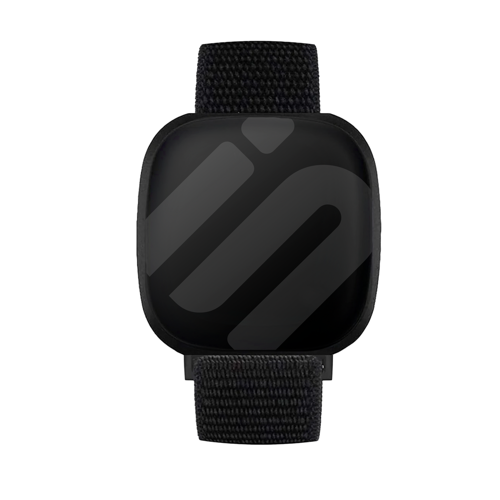 Nylon Strap Black For Fitbit Versa 3 Smartwatch Band