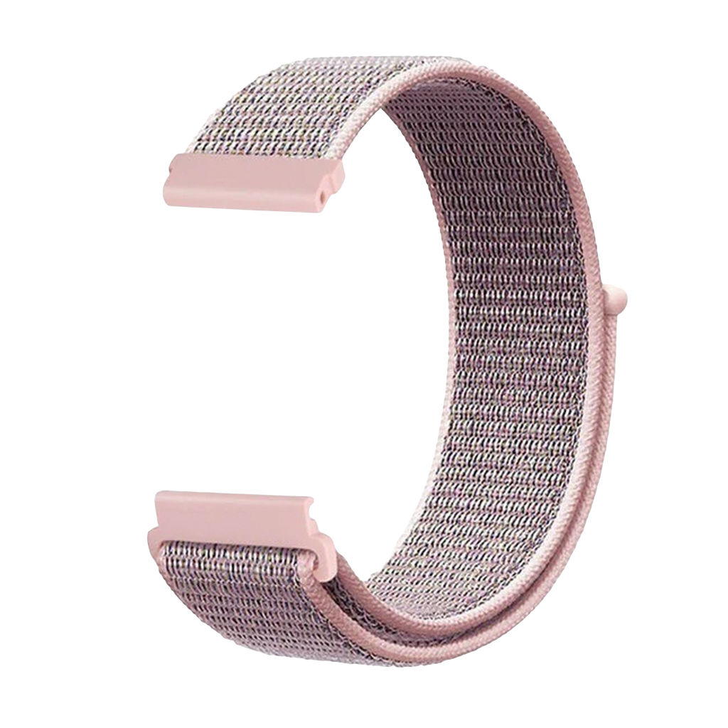 Nylon Strap For Samsung Galaxy Watch 4 40mm In Grey Pink