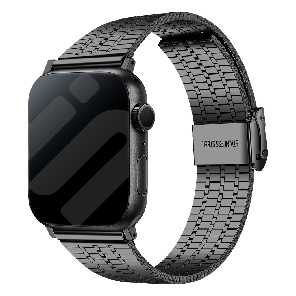Apple Watch Black Stainless Strap Bracelet Fine Steel Band