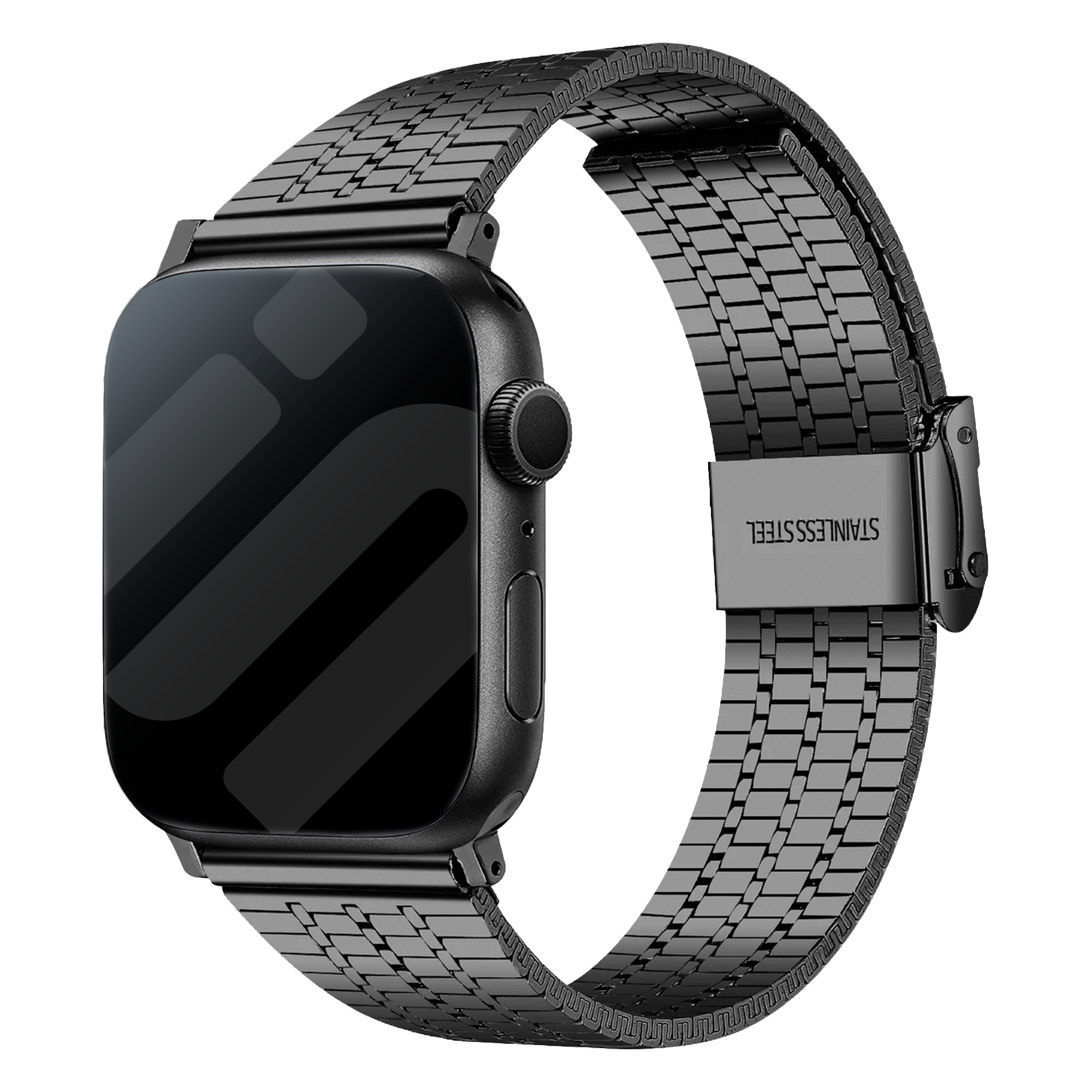 Apple Watch Black Stainless Strap Bracelet Fine Steel Band