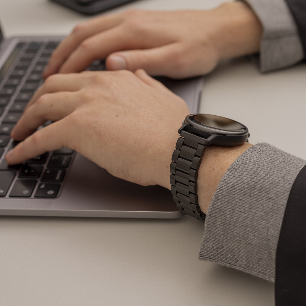 Samsung Galaxy Watch 4 44mm czarny pasek ze stali nierdzewnej do smartwatcha