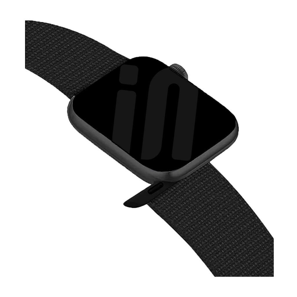 Curea din nailon pentru Apple Watch cu închizător Velcro, versiunea neagră
