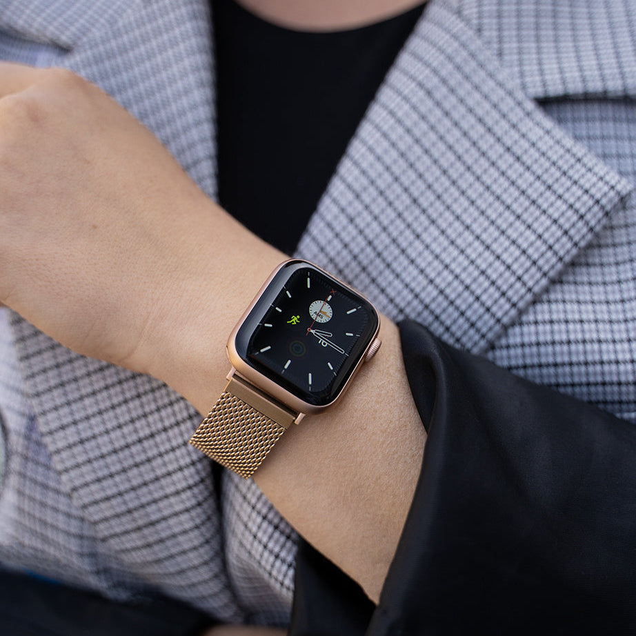 Apple Watch Roségold Edelstahl Milanese Armband